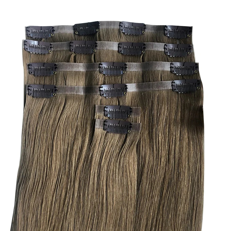 Clip In PU Hair Extensions Human Hair - Double Show Hair