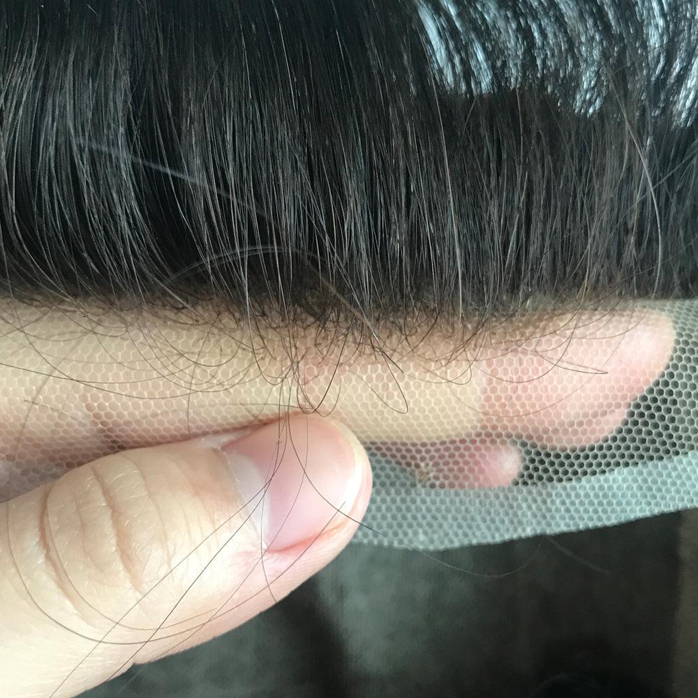 Customized Hair Replacement Diamond Lace Base - Double Show Hair