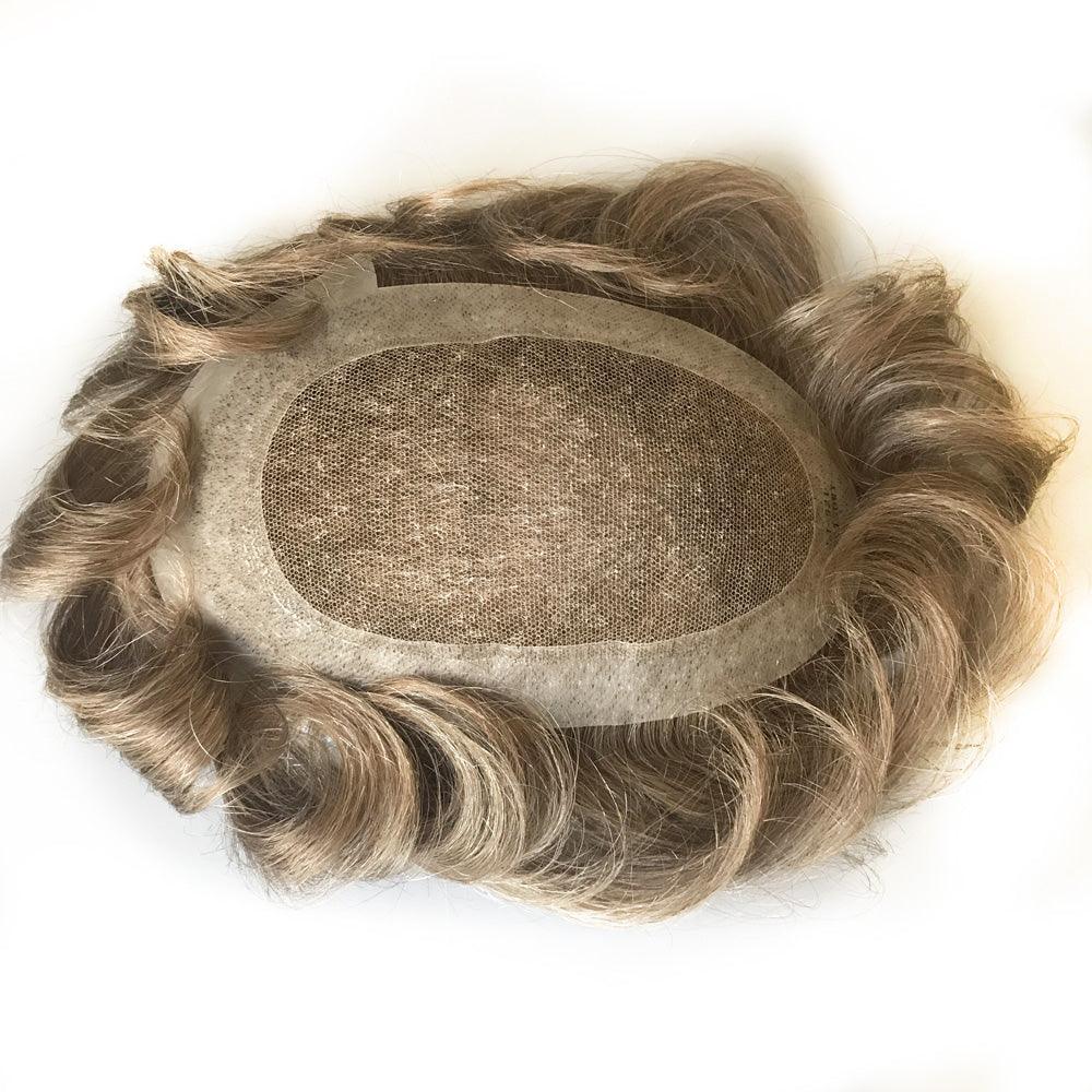Customized Hair Replacement For Male Blonde Human Hair Color 2020 - Double Show Hair