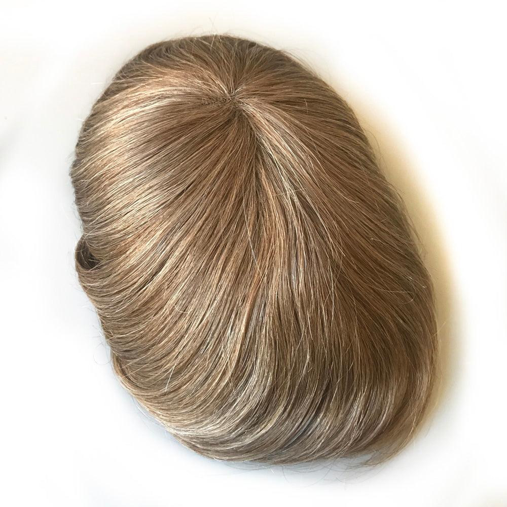 Customized Hair Replacement For Male Blonde Human Hair Color 2020 - Double Show Hair