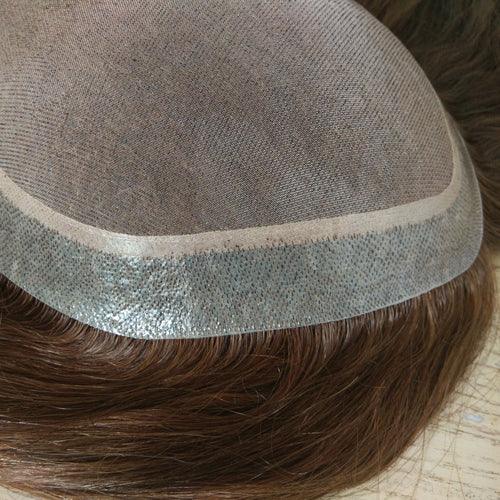 Fine Mono Women Toupee Human Hair - Double Show Hair