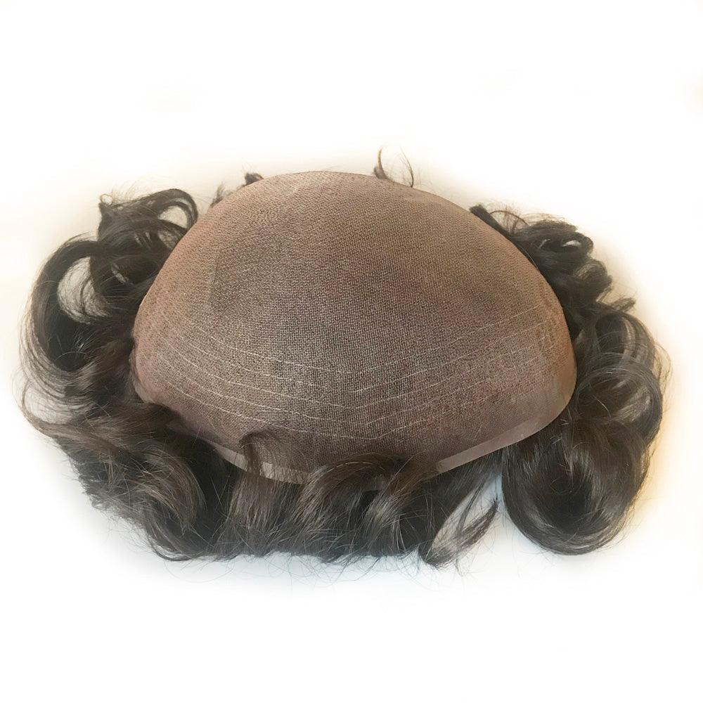 Fine Welded Mono Hair System for men Customized Toupee - Double Show Hair