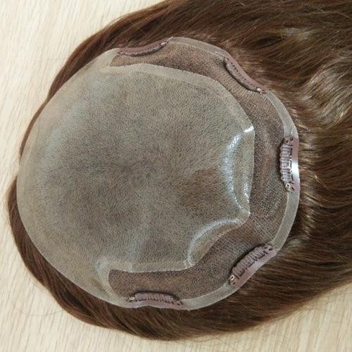 Injected Skin Women Hair Topper for Hair loss - Double Show Hair