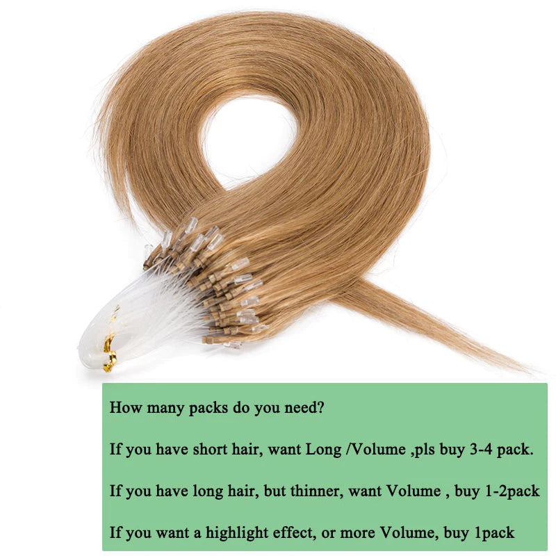 100g Micro Loop Human Hair Extensions - Double Show Hair