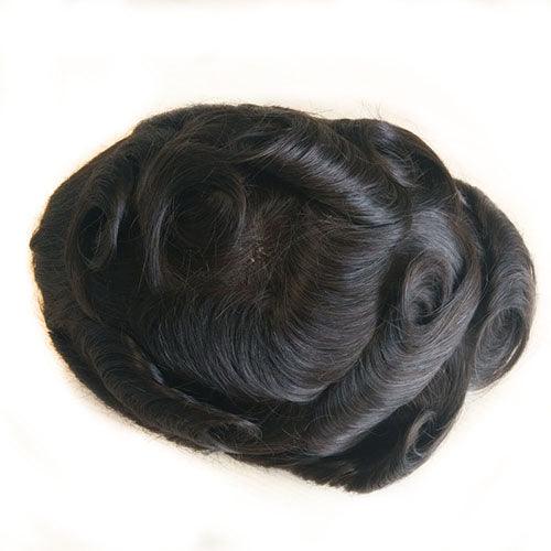 Q6 French Lace Toupee Natural Hairline Men Wig Male Hair Prosthesis - Double Show Hair