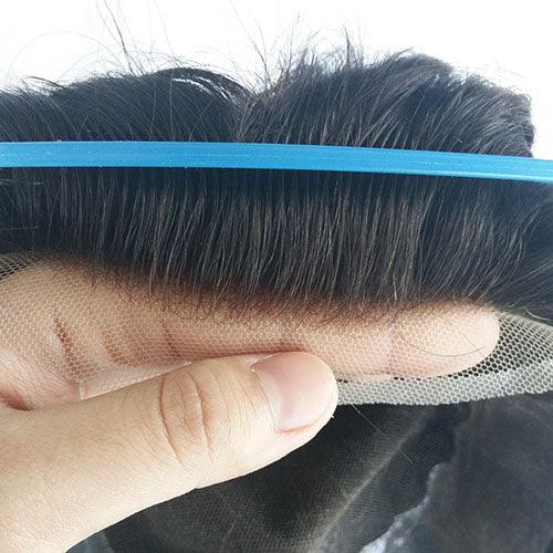 Q6 French Lace Toupee Natural Hairline Men Wig Male Hair Prosthesis - Double Show Hair