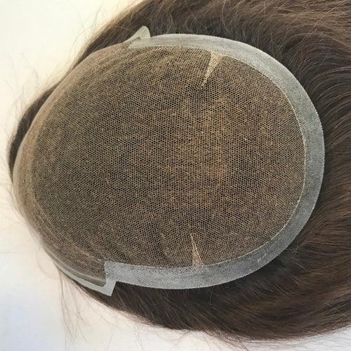 Q6 Human Hair Toupee for Women - Double Show Hair