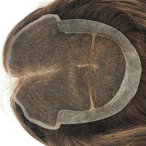 Q6 Human Hair Toupee for Women - Double Show Hair