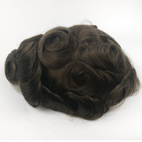 Stock Full French Lace Hairpieces for Men - Double Show Hair